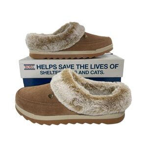 Skechers Bobs Women's Snug Steps Chestnut Slippers 114531 Sz 7 NIB